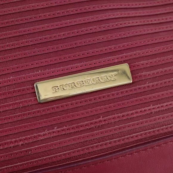 BURBERRY Blue Label Hand Bag Leather Pink Gold - Picture 10 of 15